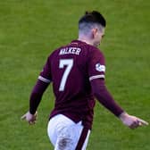 Jamie Walker scored both Hearts goals at Morton.