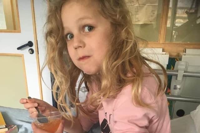 Jessica, pictured here aged six, has been in and out of hospital.