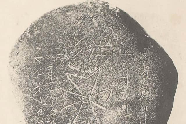 Plague inscription from the Chu-Valley region in Kyrgyzstan. The inscription reads: “In the Year 1338, and it was the Year of the tiger, this is the tomb of the believer Sanmaq. He died of pestilence."
Pic: A.S. Leybin, August 1886