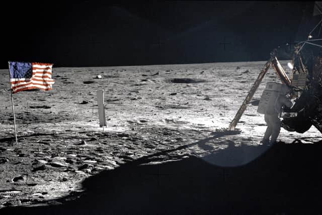 Conspiracy theorists may not believe it but US astronauts landed on the Moon in July 1969. Donald Trump may not believe it, but he lost the 2020 US election to Joe Biden (Picture: Buzz Aldrin/AP)