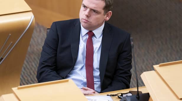 Scottish Conservative leader Douglas Ross is in self isolation.