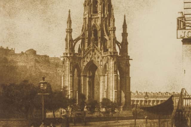 An image of the Scott Monument by pioneering Scottish photographers D. O. Hill and Robert Adamson. The monument was already an established feature of Princes Street by 1873.