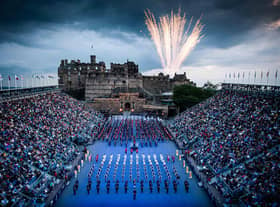 The Tattoo normally attracts an overall audience of 220,000 to Edinburgh Castle esplanade each August.