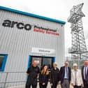 Martyn Day MP, Thomas Martin and the Arco Team in Linlithgow.