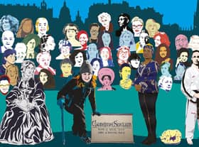 The Edinburgh Women’s Mural which is now on display at the Central Library.