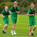 Josh Doig (middle) is highly-rated at Easter Road. Picture: SNS