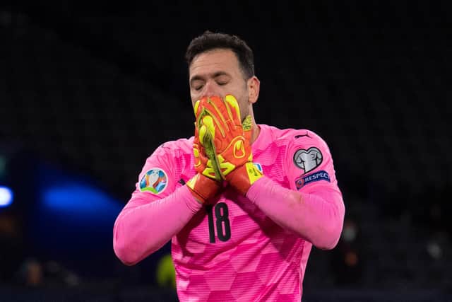 Ofir Marciano conceded an unfortunate goal for Israel. Picture: SNS