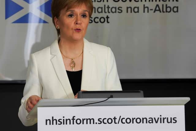 Scotland's First Minister Nicola Sturgeon (Photo by HANDOUT/AFP via Getty Images)
