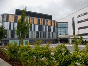 The new Sick Kids hospital exterior, covered in the potentially dangerous cladding.