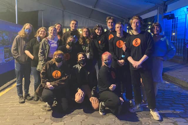 Phoebe Waller-Bridge met the cast and crew of The Improverts following their sold-out Fringe show.