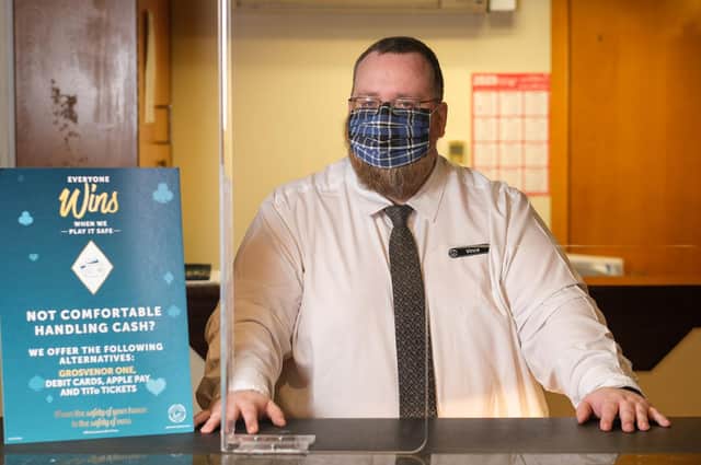 Vince Harvie, a 37-year-old cashier at Grosvenor Casino Edinburgh Maybury. Picture: Tony Marsh Photography