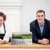 Chef Tom Kitchin and Compass Scotland managing director David Hay. Picture: @Schnappsphoto