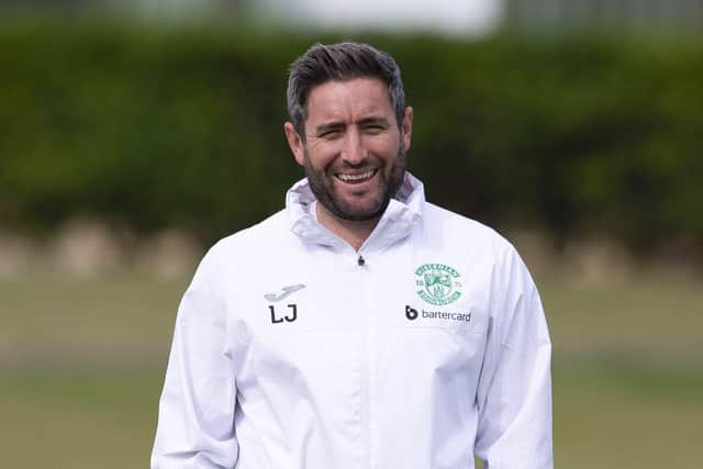 Lee Johnson was back at HTC on Tuesday but is taking things easy as he works his way back to a full return
