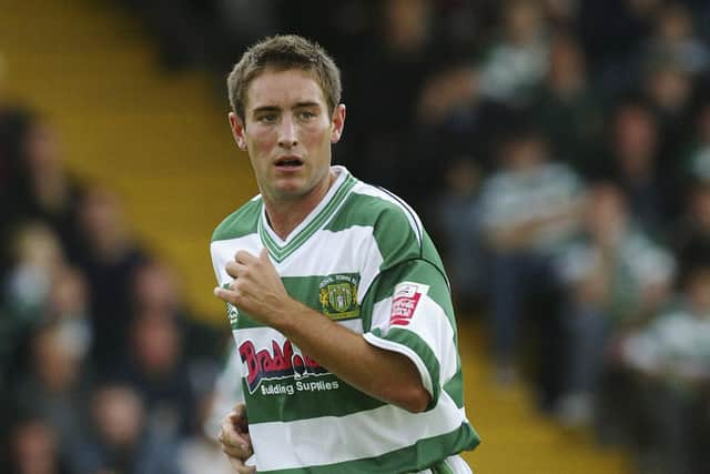 Lee Johnson in action for Yeovil Town during the 2004/05 season