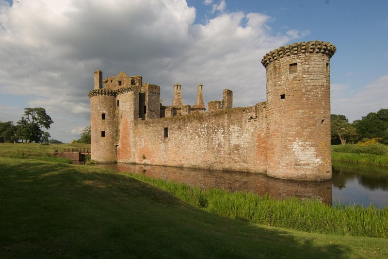 Caerlaverock’s triangular shape is unique among British castles. A walk around the castle gives a sense of its strength, economy of form and pleasing geometry. Three lengths of defensive curtain wall are linked at their three angles by high corner towers. On the north side is an impressive twin-towered gatehouse, where the Maxwells had their private rooms.