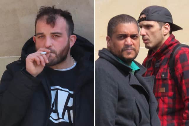 (Left to right) Alessandro Russo, Maomar Franco, and Alberto Castillo are facing a lengthy jail sentence after the Edinburgh attack