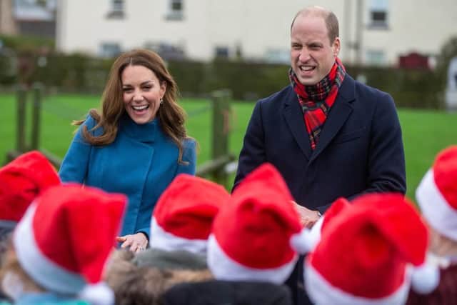 The Duke and Duchess of Cambridge met staff and pupils at Holy Trinity Church of England First School in Berwick upon Tweed (PA Media)