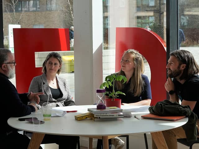 The start-up studio launched by Bright Red Triangle, the enterprise hub at Edinburgh Napier, will operate on a hot-desk basis, initially from nine to five, Monday to Friday.