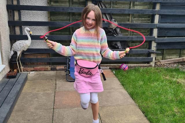 Charlotte Hinton, 10, from Loanhead, took on the skipping challenge to raise money for the National Deaf Children’s Society.