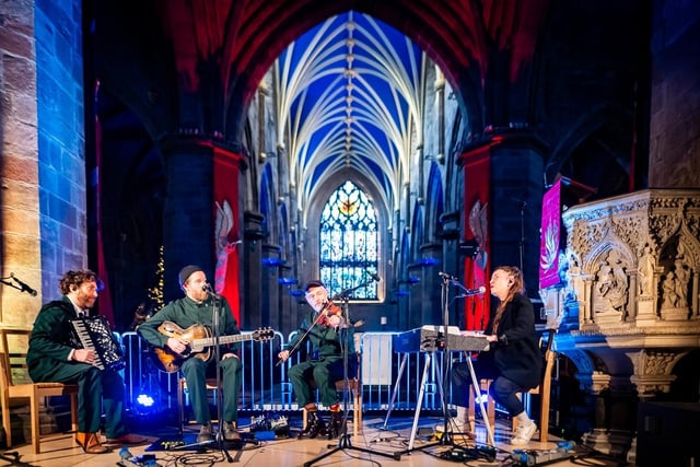 Folk act LAU were joined by singer Kathryn Joseph for a special First Footin' concert at St. Giles’ Cathedral on Monday, January 1 in Edinburgh.