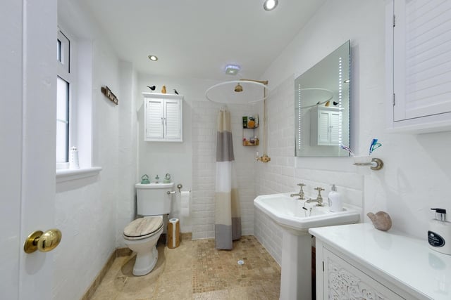 The property also includes this large stylish shower room.