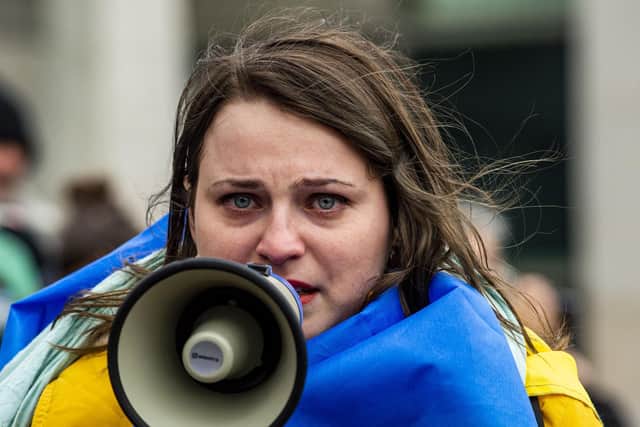 Christina Iscenco, one of the organises of Saturday's protest outside Holyrood. (Picture credit: Lisa Ferguson)