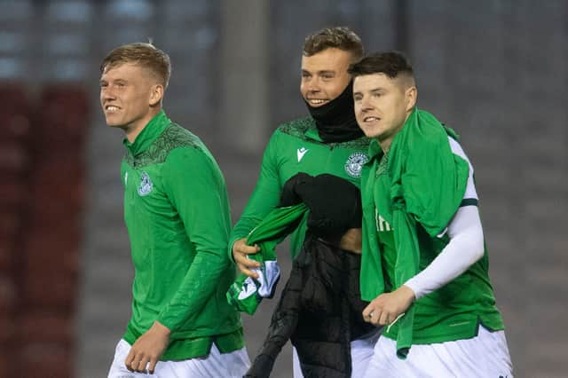Josh Doig, Ryan Porteous, and Kevin Nisbet all remained at Easter Road