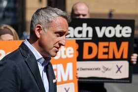 Scottish Liberal Democrat leader Alex Cole-Hamilton on the campaign trail