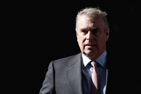 Prince Andrew, Duke of York leaves the headquarters of Crossrail at Canary Wharf on March 7, 2011 in London.