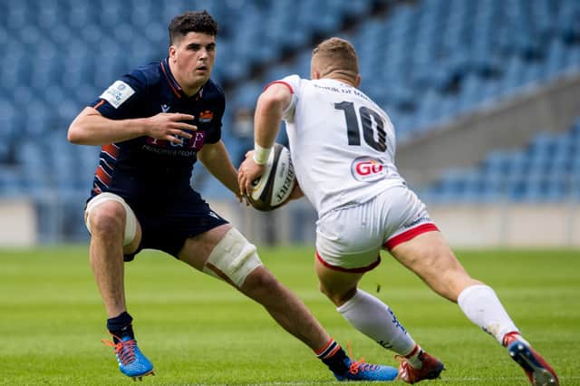 Marshall Sykes, left, in action for Edinburgh against Ulster in the Rainbow Cup. Picture: Ross Parker/SNS