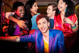 Undated Handout Photo from It’s A Sin. Pictured: (L-R) Omari Douglas as Roscoe Babatunde, Nathaniel Curtis as Ash Mukherjee, Olly Alexander as Ritchie Tozer, Callum Scott Howells as Colin Morris-Jones, Lydia West as Jill Baxter. Picture Channel 4