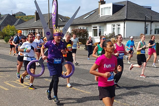 Runners of all ages and abilities took part in the Edinburgh marathon on Sunday. These runners are pictured on Craigentinny Avenue.  Photos: Martine Manuel.