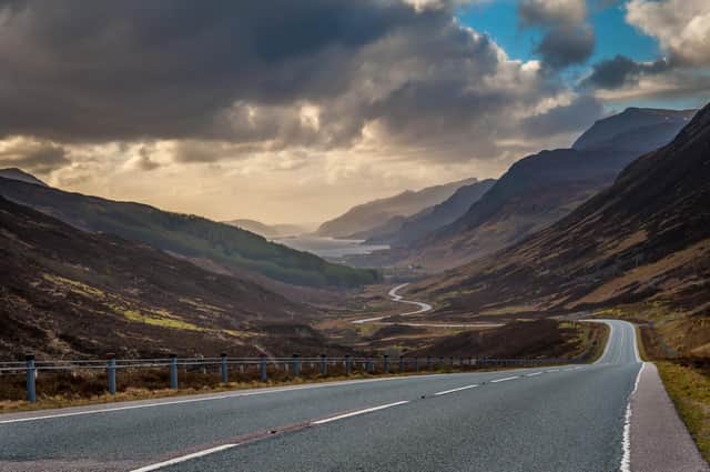 Descending Glen Docherty in the north west Highlands towards Kinlochewe, which set a provisional UK January temperature record that was then beaten by a provisional record set in nearby Achfary