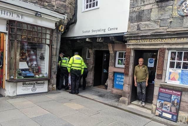 A man who shouted at Prince Andrew on the day of the Royal Mile procession has escaped prosecution