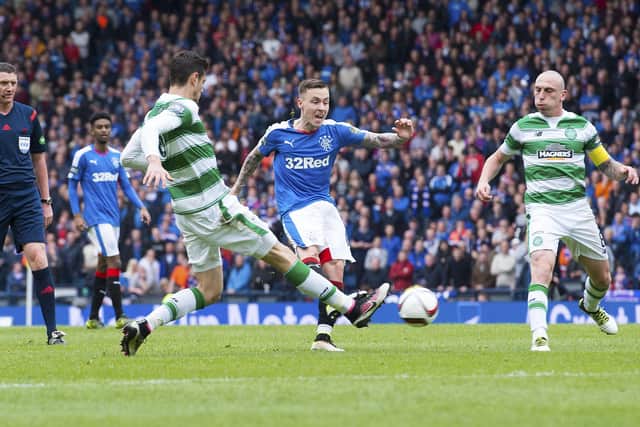 Barrie McKay netting from distance for Rangers in the Scottish Cup semi-final victory over Celtic in 2016. Picture: SNS