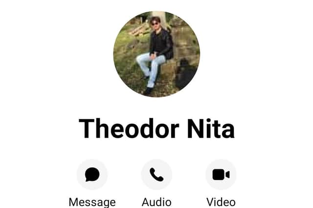 The Facebook account in Mr Nita's name has changed three times since the incident, going by: Theodor Nita,  Theodor Nitsch and Bogdan Nita.
