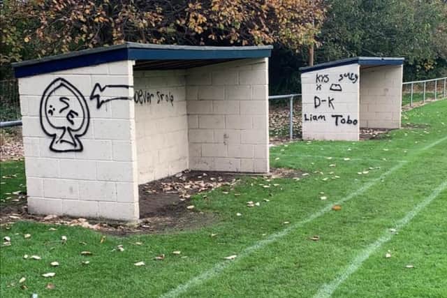 Damage caused to dug outs by vandals