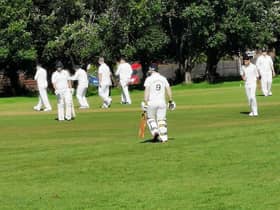 Stock photo of Linlithgow Cricket Club in action.