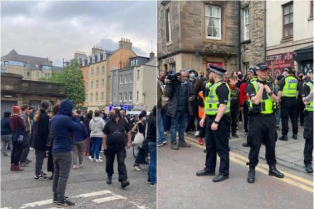 Edinburgh protest: Two on immigration bail amid protest at Home Office operation