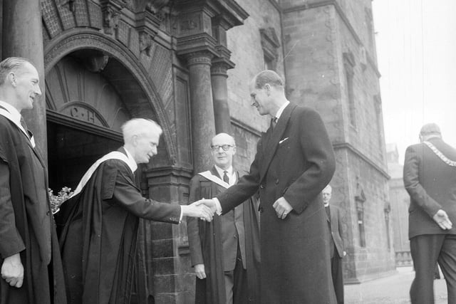 The Duke of Edinburgh visits George Heriot's School in March 1961.