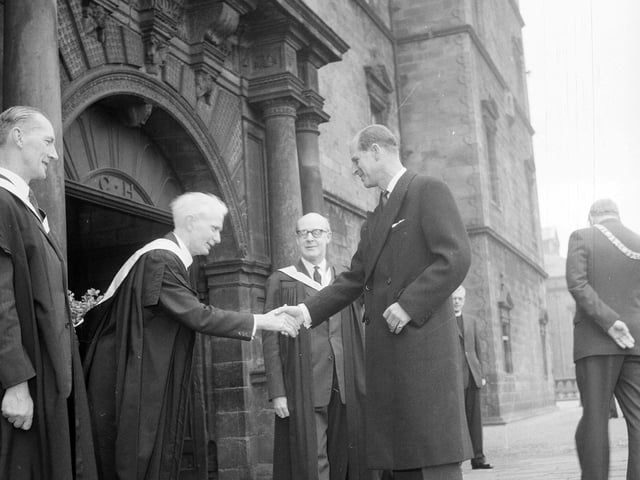 The Duke of Edinburgh visits George Heriot's School in March 1961.