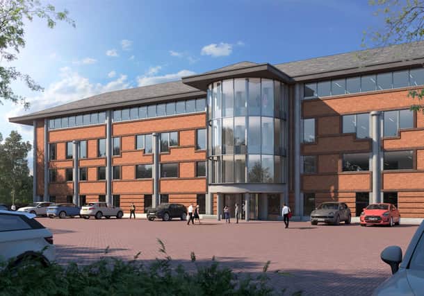 An artist's impression of the renovated Haston House at Edinburgh’s South Gyle Business Park.