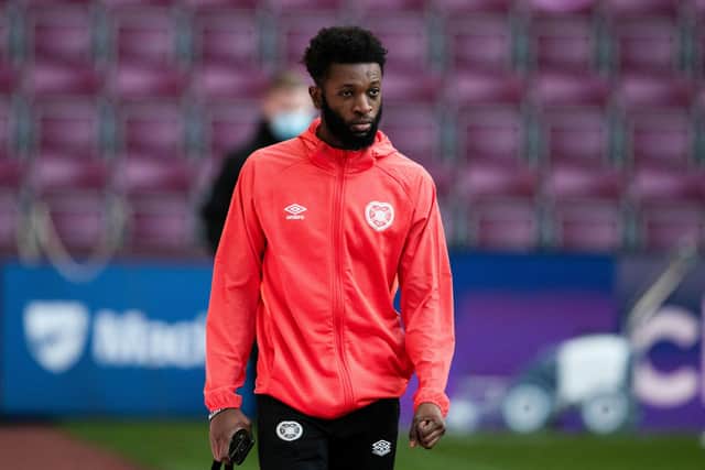 Hearts midfielder Beni Baningime has been missing since March after suffering a knee injury. Picture: SNS