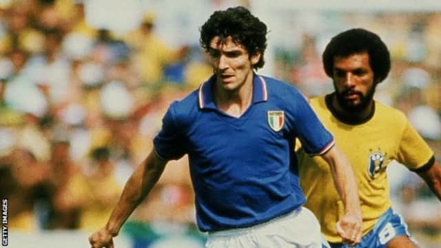 Paolo Rossi scored a hat-trick against Brazil in the 1982 World Cup.