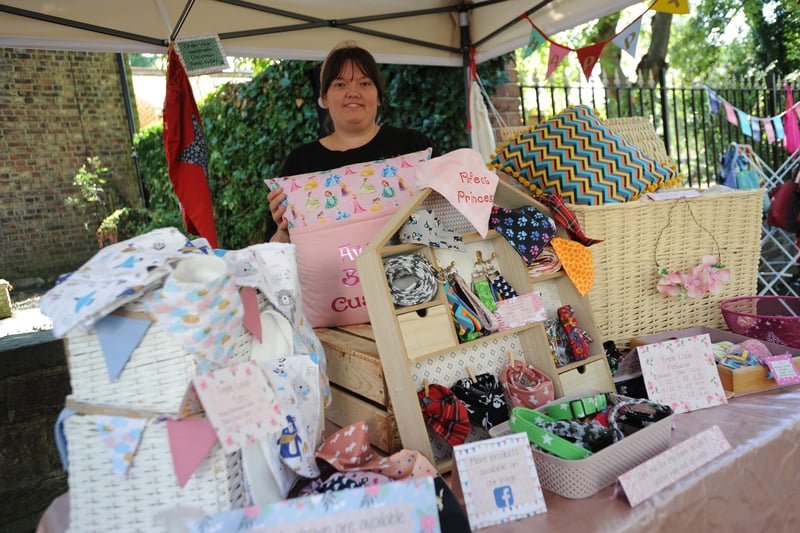 Louise Swinburne with a selection of her handmade goods at Westoe Village Fete.