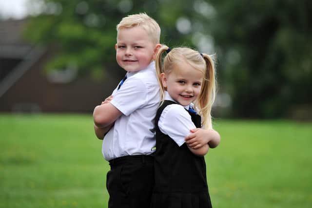 Jackson and Skye Karte started primary one together despite the fact Skye is 11 months younger