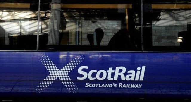 Scotrail have cancelled some services after a person was hit by a train.
