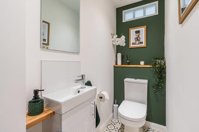 This small but handy and well presented toilet downstairs. In addition, off-street parking can be found to the front and side of the property with access to the double garage, with parking spaces for multiple vehicles.