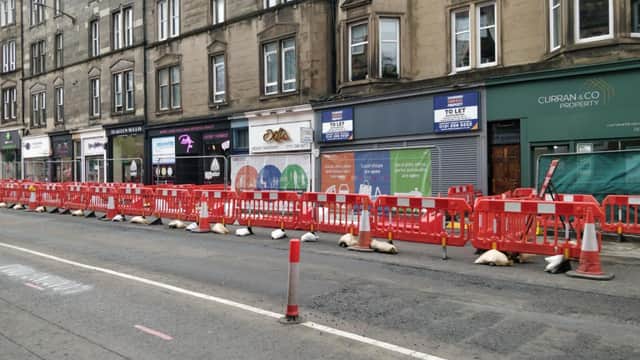 Roseburn Terrace traders are complaining about the works outside their businesses