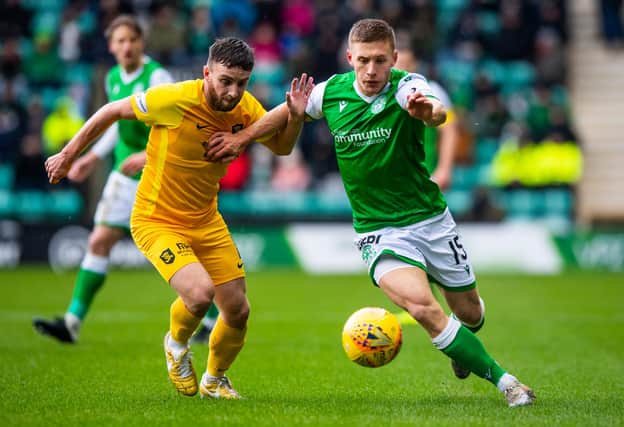Greg Docherty played another key role for Hibs. Picture: SNS
